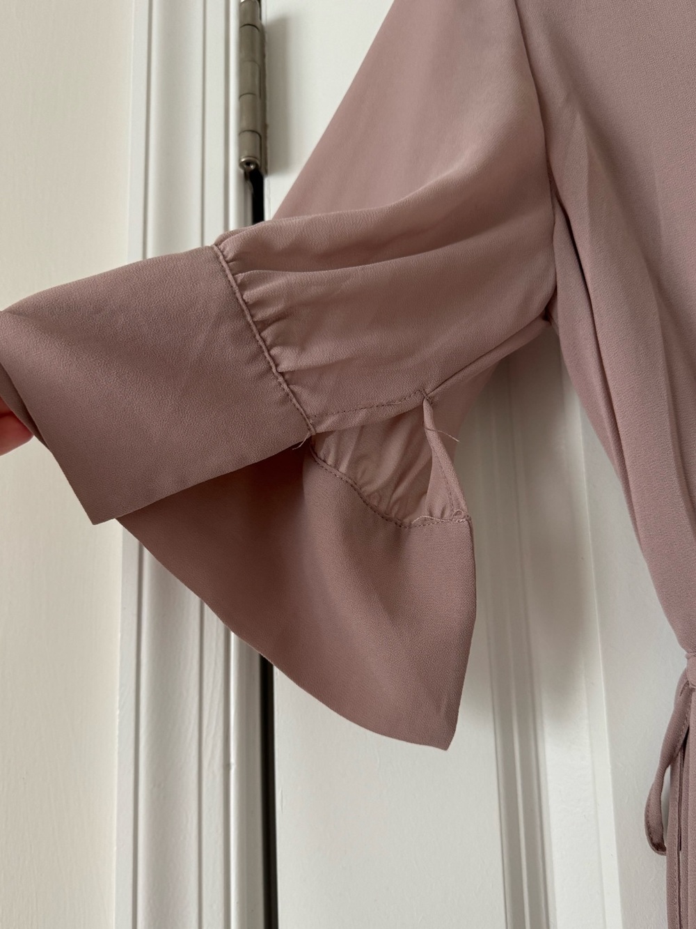 2 Dress Bundle Midi Maxi Dresses Sim & Sam H&M Tan Eyelet Mauve Chiffon Size S - Picture 9 of 9